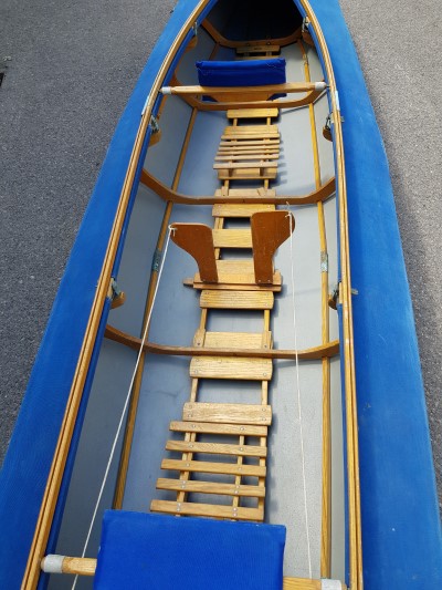LFB Stern WZ 60 double seater folding kayak - view inside cockpit